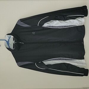 Allyance Warm up Jacket, Track Jacket, Windbreaker, Black / White/ Grey, XS, EUC